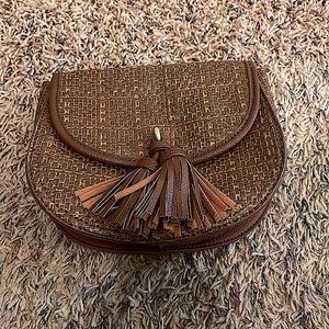 Brown clutch bag never used